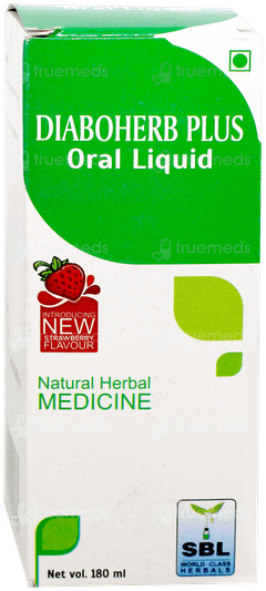 Sbl Diaboherb Plus New Strawberry Flavour Liquid 180Ml